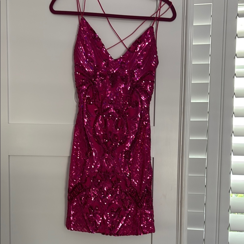 Windsor Pink Sequin Bodycon Mini Dress